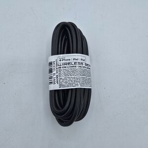 10 Foot Black Wireless Gear Charging Cable Heavy Duty For iPhone/iPad New